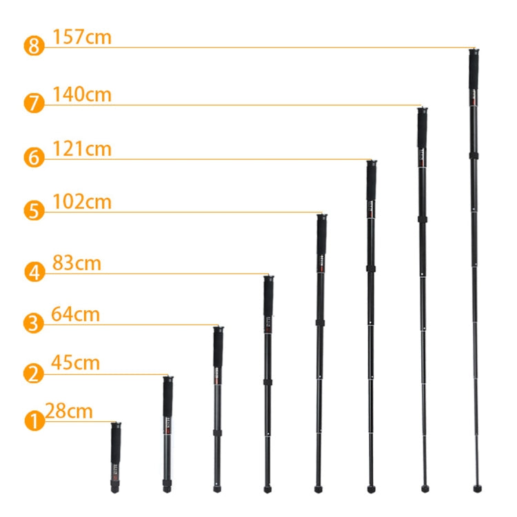 BEXIN P308D Portable Travel Outdoor DSLR Camera Aluminum Alloy Monopod Holder