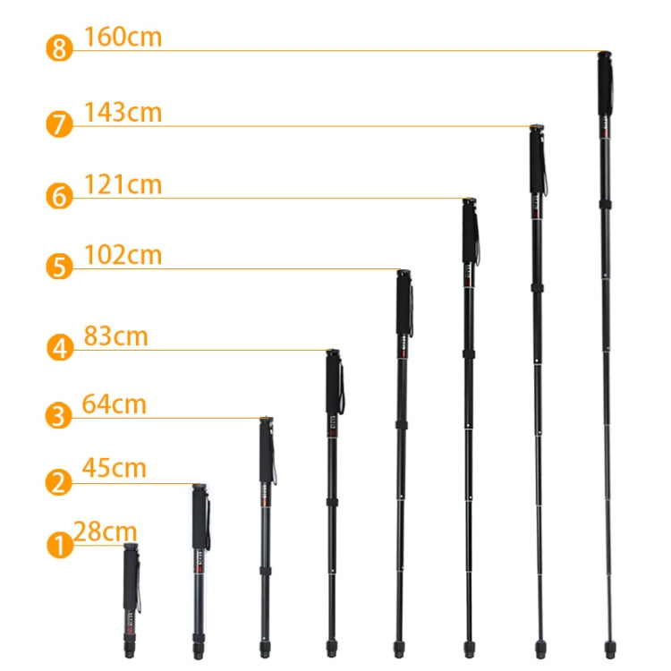 BEXIN P308B Portable Travel Outdoor DSLR Camera Aluminum Alloy Monopod Holder