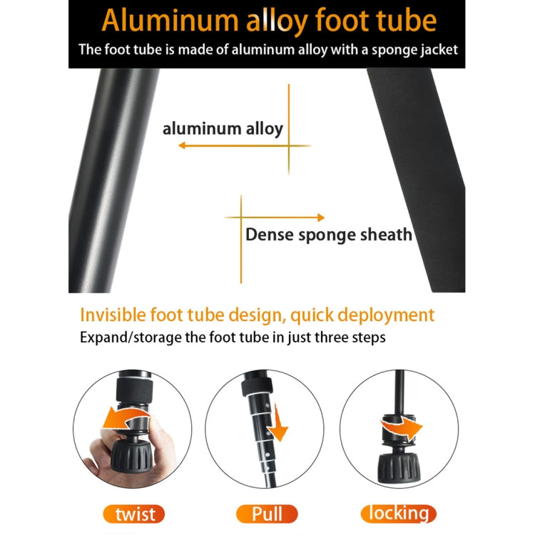 BEXIN P308B Portable Travel Outdoor DSLR Camera Aluminum Alloy Monopod Holder