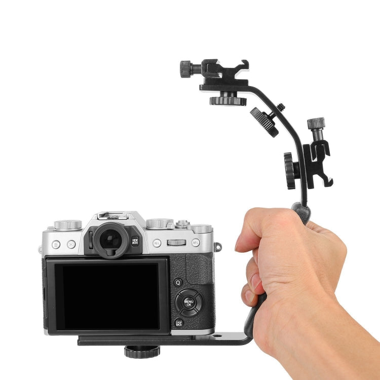 L-Shaped Aluminum Flash Bracket Camera Holder