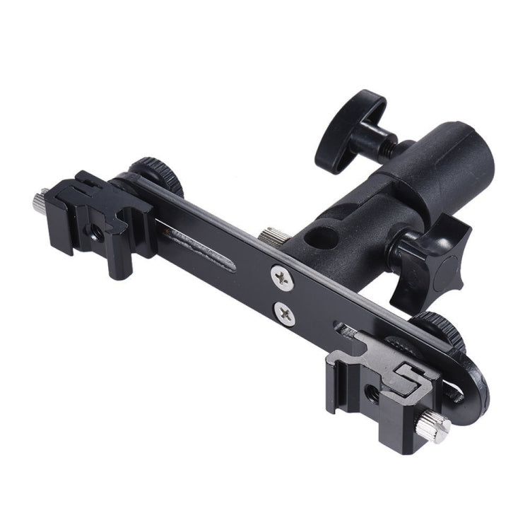 Double Hot Shoe Flash Stand Bracket