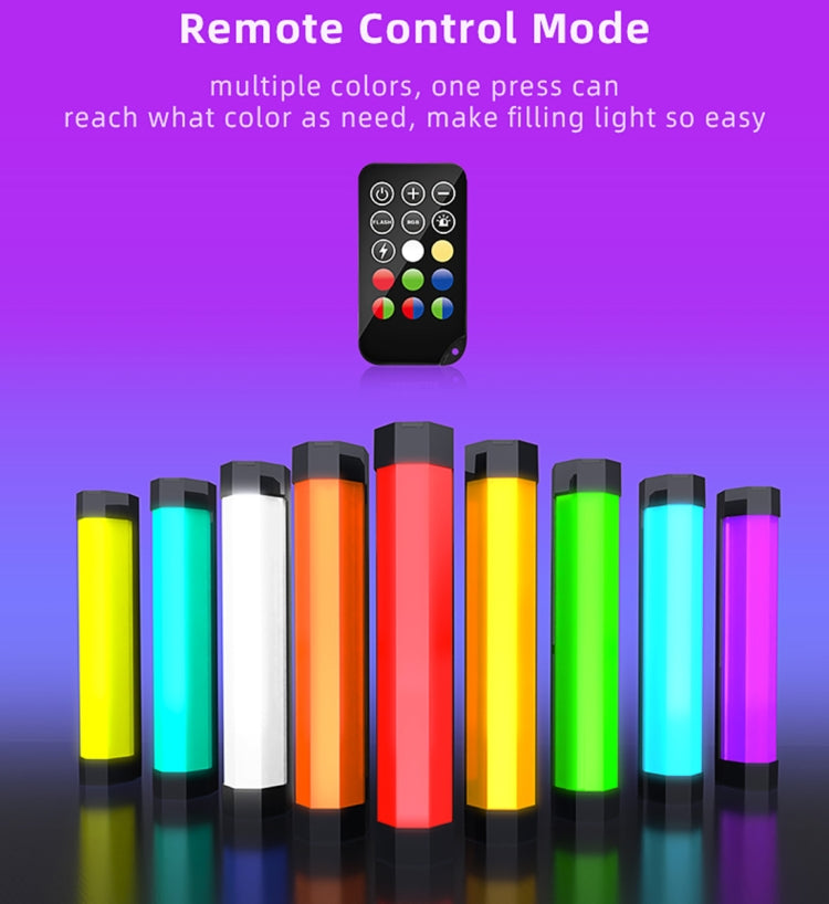 LUXCeO RGB Colorful Photo LED Stick Video Light APP Control Adjustable Color Temperature Waterproof Handheld LED Fill Light with Remote Control