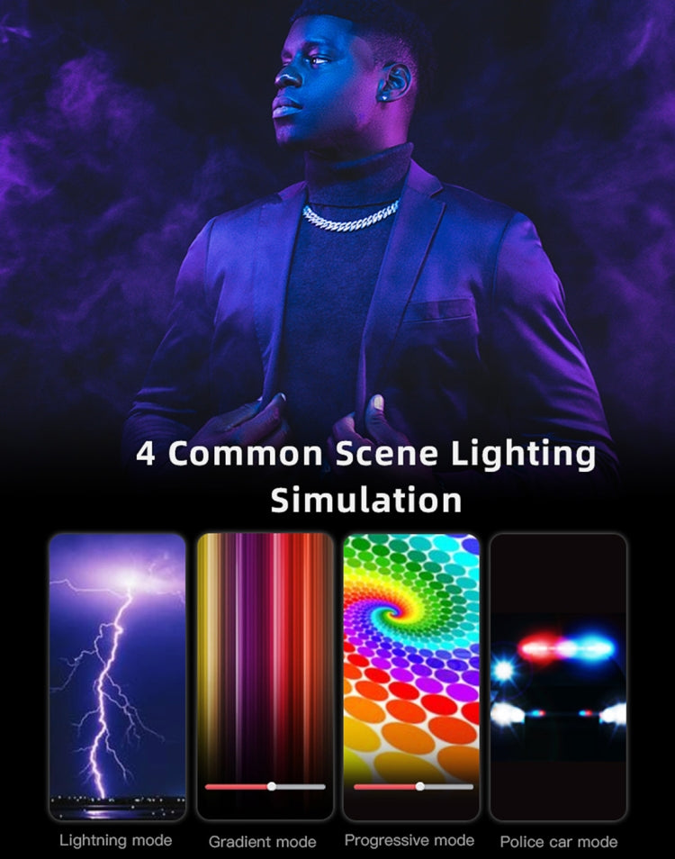 LUXCeO RGB Colorful Photo LED Stick Video Light APP Control Adjustable Color Temperature Waterproof Handheld LED Fill Light with Remote Control