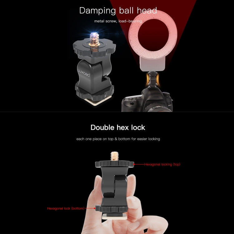 LUXCeO PA1 Camera Universal Hot Shoe Holder Damping Ball-Head Bracket