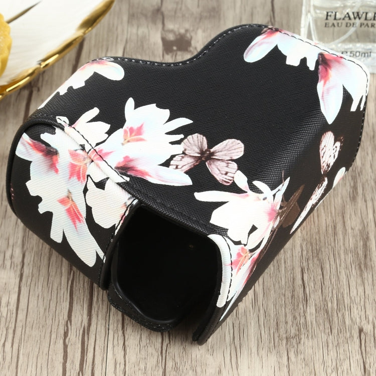 Flower Pattern PU Leather Camera Case for Sony A6000 / A6300 / A6400 / Nex 6