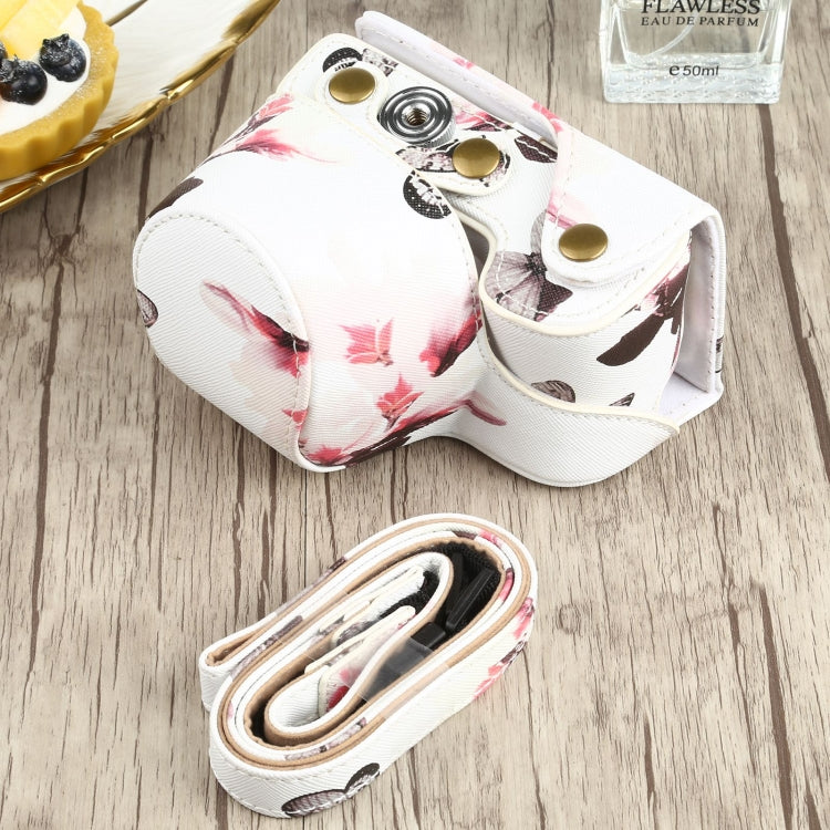 Flower Pattern PU Leather Camera Case for Sony A6000 / A6300 / A6400 / Nex 6