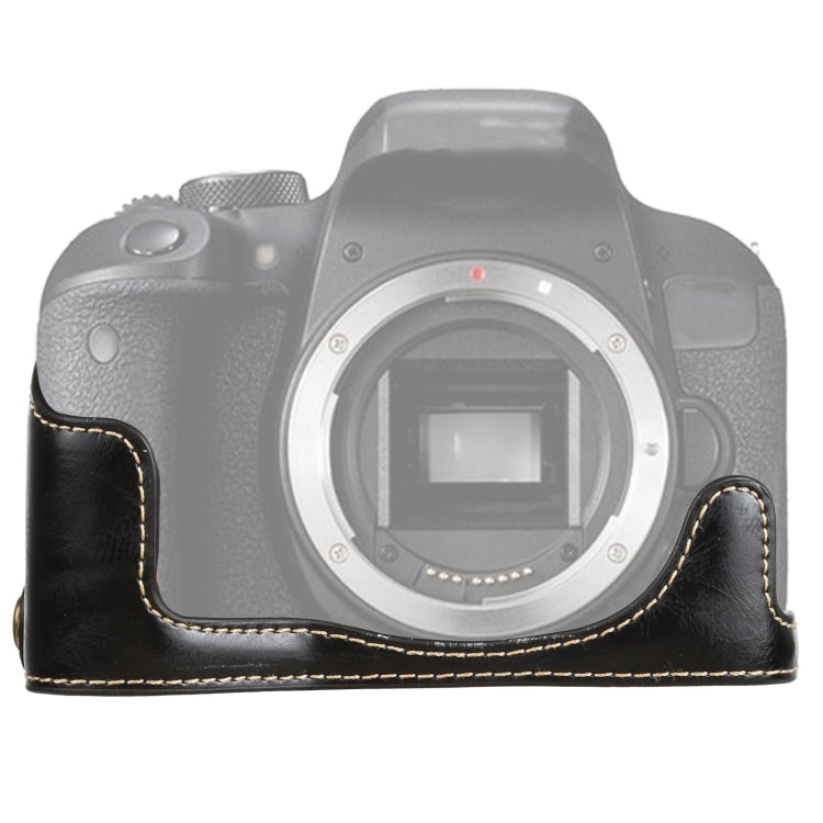 1/4 inch Thread PU Leather Camera Half Case Base for Canon EOS 77D / 800D, For Canon EOS 77D, For Canon  EOS 77D