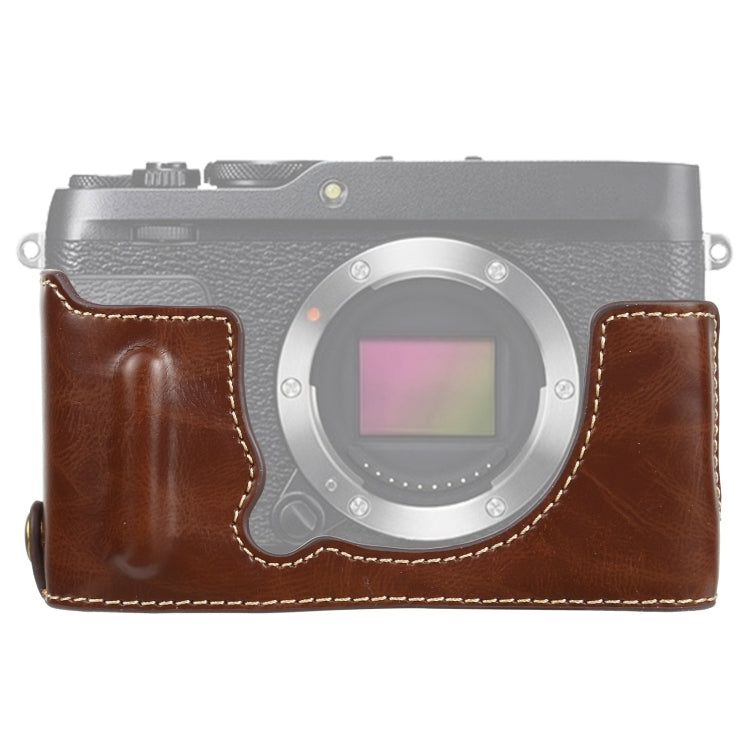 1/4 inch Thread PU Leather Camera Half Case Base for FUJIFILM XE4