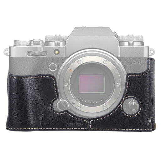 1/4 inch Thread Litchi Texture PU Leather Camera Half Case Base for FUJIFILM X-T4