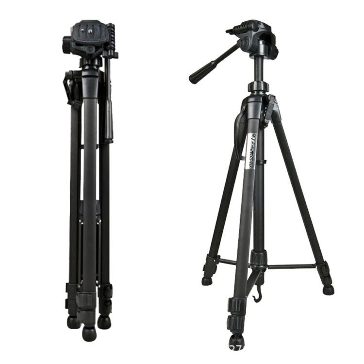 WeiFeng WT-3560 3-Section Folding Legs Live Broadcast Aluminum Alloy Tripod Mount