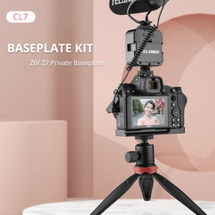 YELANGU CL7 Camera Expansion Board Base L Plate for Nikon Z6 / Z7