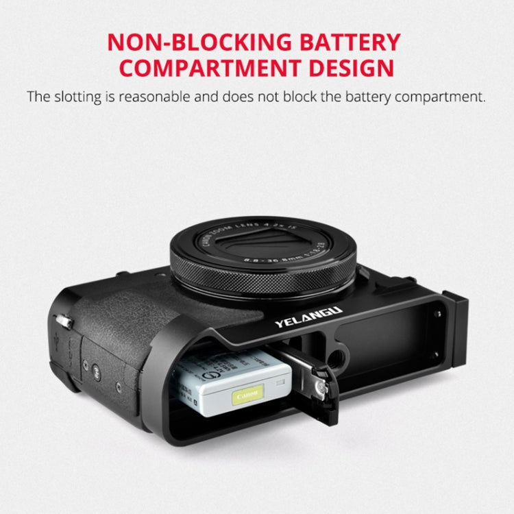 YELANGU CL9-A Camera Expansion Board Base L Plate Kit with LED Light + Tripod + Ball-head for Canon G7X2/ G7X3