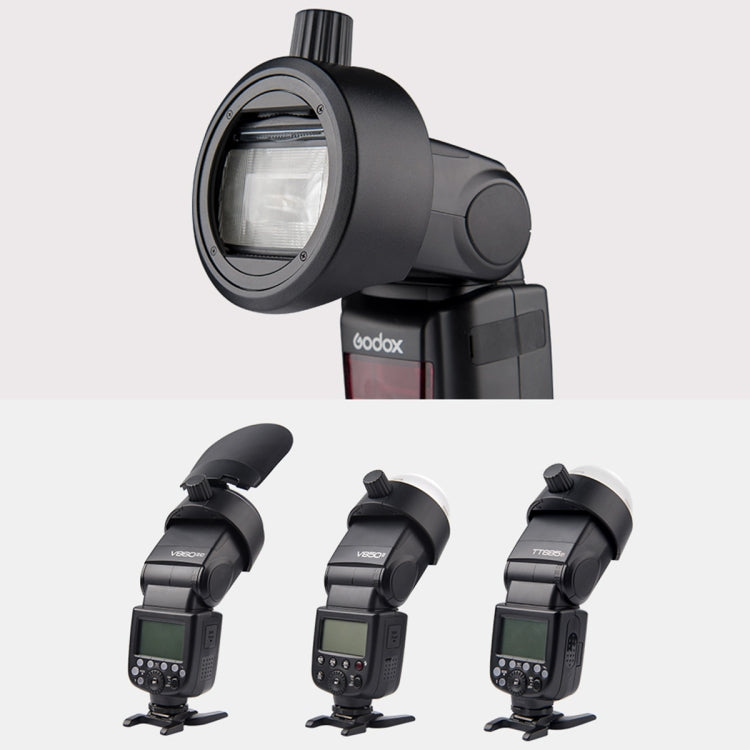 Godox S-R1 Flash Speedlite Round Shape Adapter for Godox TT685 / V860II / V350 / TT600