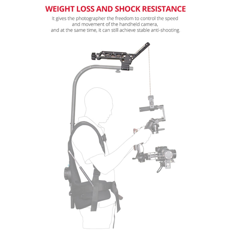 YELANGU BF01 Shock-absorbing Crested Damping Arm, Load: 3-15kg