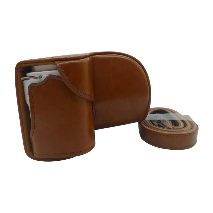 Full Body Camera PU Leather Case Bag for Sony ZV-E10, For Sony ZV-E10