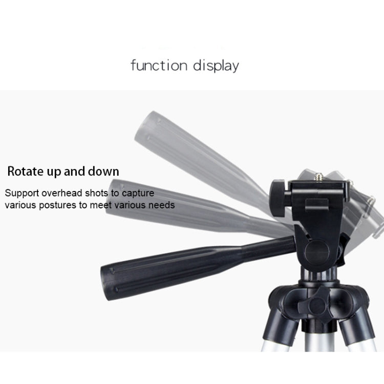 Live Broadcast Tripod 4-Section Folding Legs Aluminum Alloy Tripod Mount with U-Shape Three-Dimensional Tripod Head for DSLR & Digital Camera, Adjustable Height: 35-106cm