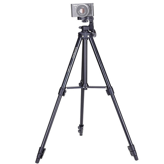 YUNTENG VCT-680RM 4-Section Folding Legs Aluminum Alloy Tripod Mount with Three-Dimensional Tripod Head for DSLR & Digital Camera, Adjustable Height: 46-138cm