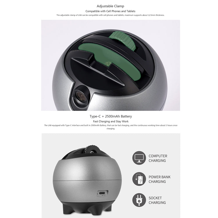 LAIZESKE LA8 Smart Robot Cameraman 360 Degree Auto Tracking Phone Holder