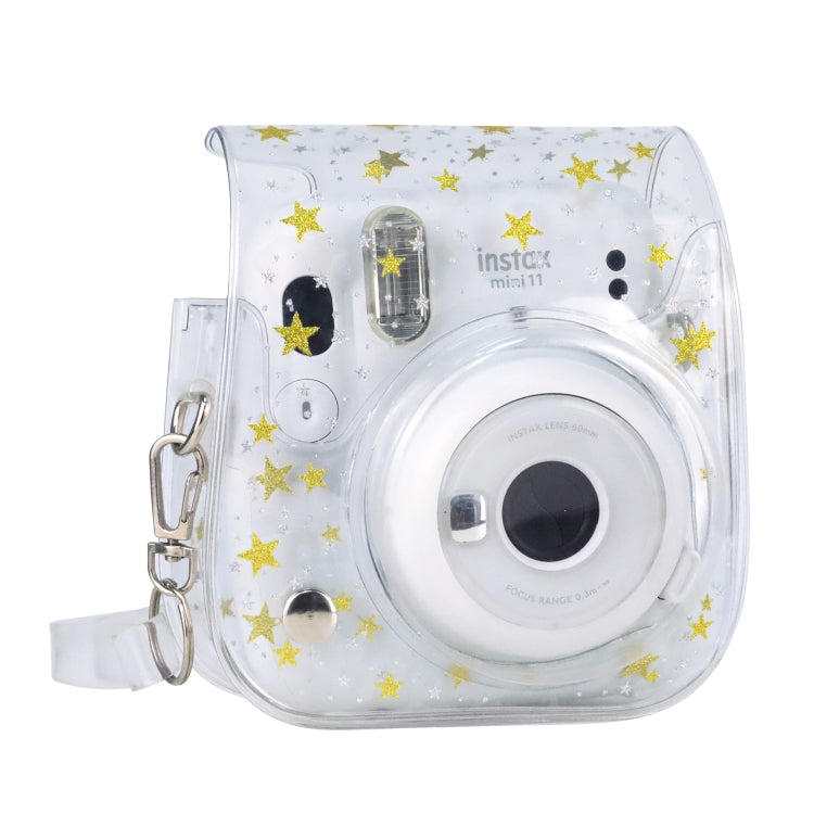 Stars Crystal PVC Hard Case Camera Bag with Shoulder Strap for FUJIFILM Instax Mini 11