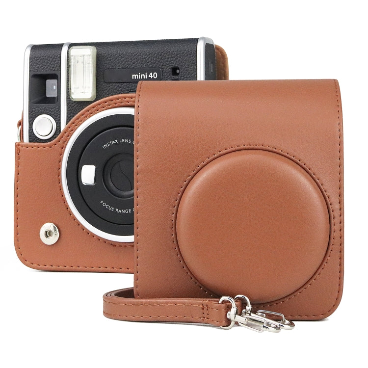 Full Body Camera Retro PU Leather Case Bag with Strap for FUJIFILM instax mini 40