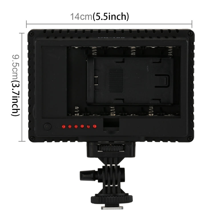 HD-160 White Light LED Video Light on-Camera Photography Lighting Fill Light for Canon, Nikon, DSLR Camera with 3 Filter Plates