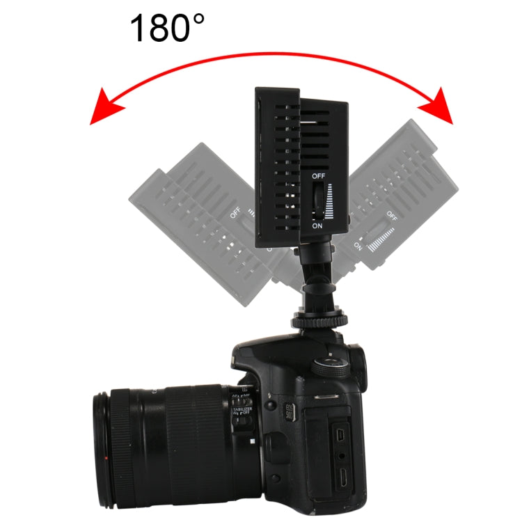 HD-160 White Light LED Video Light on-Camera Photography Lighting Fill Light for Canon, Nikon, DSLR Camera with 3 Filter Plates