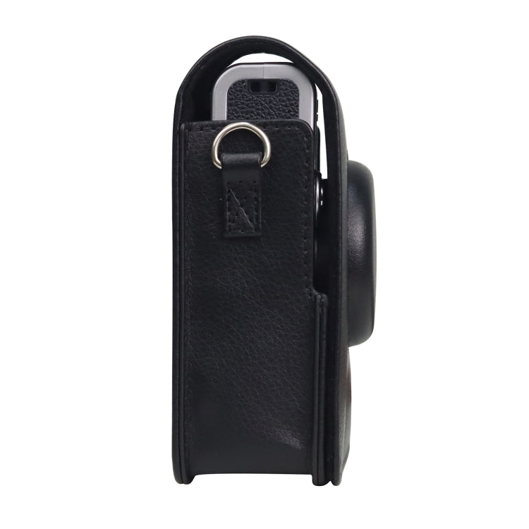 Vertical Full Body Camera PU Leather Case Bag with Strap for FUJIFILM instax mini Evo
