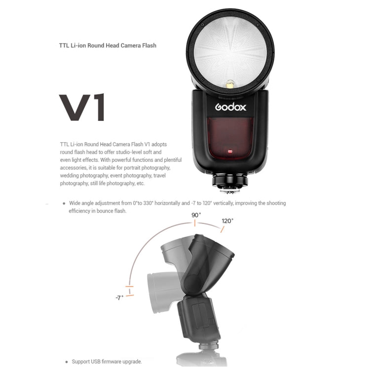 Godox V1F Round Head TTL Flash Speedlite for FUJIFILM