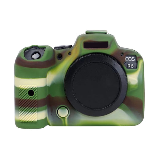For Canon EOS R6 Litchi Texure Soft Silicone Case, For Canon EOS R6