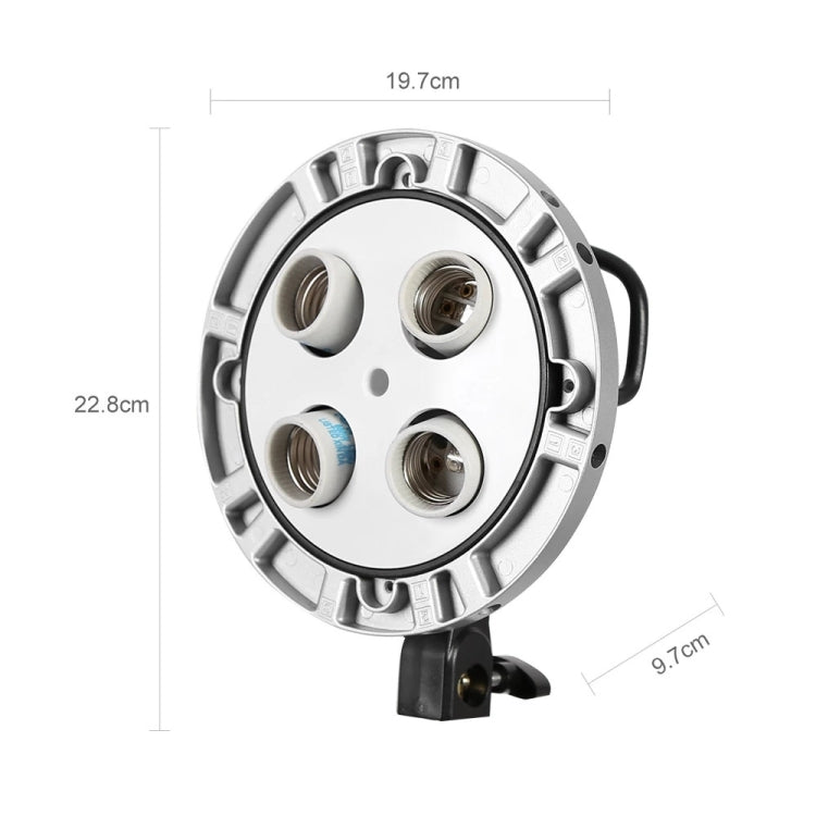 Godox TL-4 4 in 1 E27 Socket Tricolor Bulb Light Lamp Head Mount
