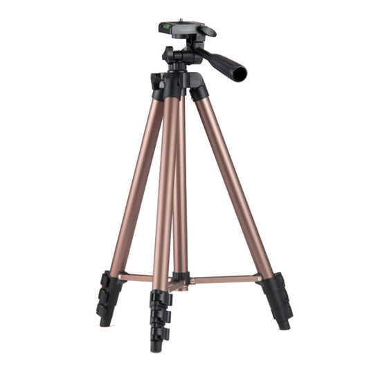 130cm 4-Section Folding Aluminum Alloy Tripod Mount with Three-Dimensional Head