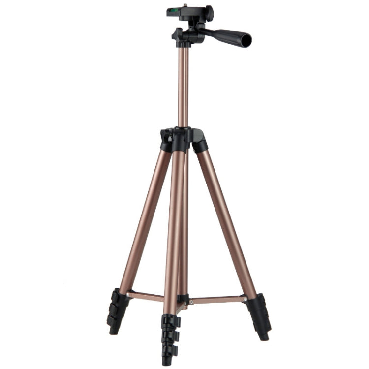130cm 4-Section Folding Aluminum Alloy Tripod Mount with Three-Dimensional Head