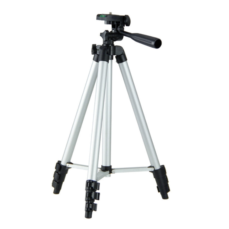 130cm 4-Section Folding Aluminum Alloy Tripod Mount with Three-Dimensional Head