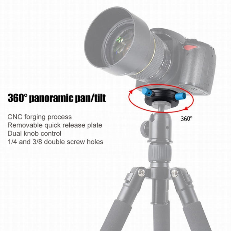 BEXIN QR-02 360 Degree Rotation Quick Release Head Camera Tripod Base Plate