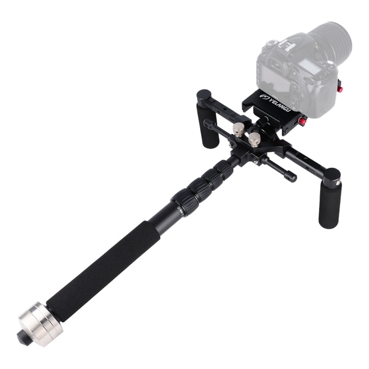 YELANGU S300 4 in 1 Multifunctional Rig + Dual Handheld Shoulder Rig + Monopod + Stabilizer for Cameras / SLR Cameras, Height Range: 63cm-170cm