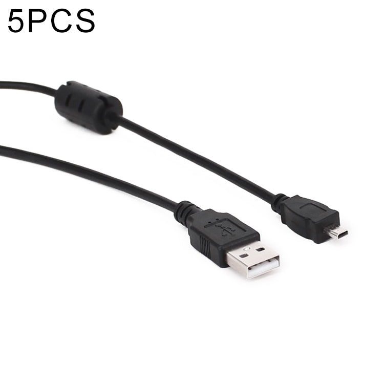 5 PCS 1.5m Mini 8 Pin USB to USB 2.0 Data Charging Cable for Nikon D5100 / D610