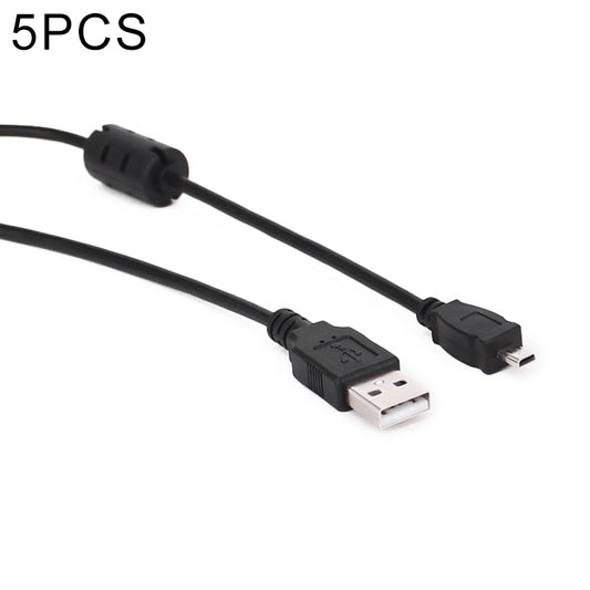 5 PCS 1.5m Mini 8 Pin USB to USB 2.0 Data Charging Cable for Nikon D5100 / D610