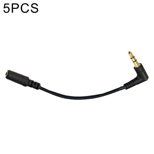 5 PCS 13cm Elbow 3.5mm Audio Male to Female PC Camera Microphone Adapter Cable