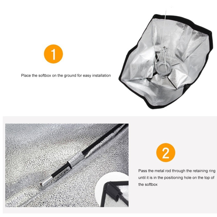 Godox 60 x 60cm Rectangle Softbox Photo Studio Bowens Mount Diffuser for Speedlite