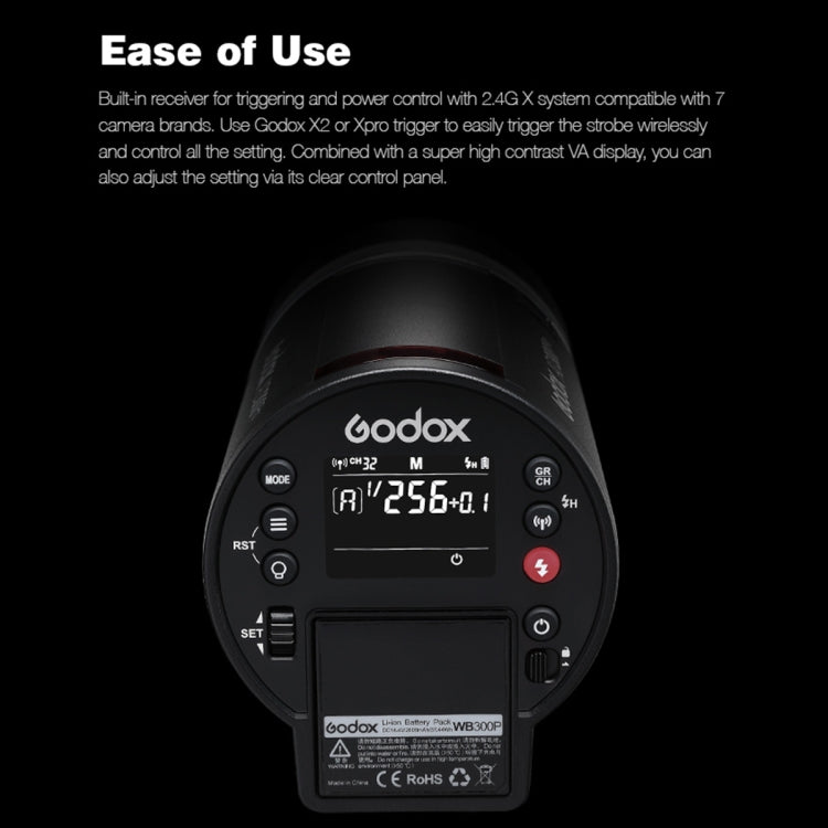 Godox  AD300 Pro 300Ws TTL HSS Pocket Flash Outdoor Speedlite Light Kits