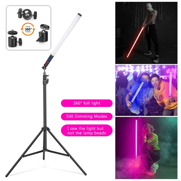LUXCeO Mood1 85cm RGB Colorful Atmosphere Rhythm LED Stick Handheld Video Photo Fill Light with Tripod