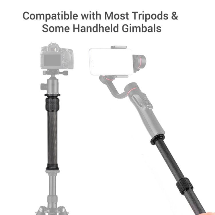 BEXIN P262C 235mm-396mm Tripod Extension Pole Carbon Fiber Center Column Tripod Extender