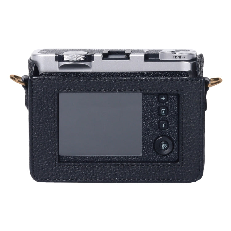 For FUJIFILM instax mini Evo Full Body Camera Genuine Leather Case Bag with Strap