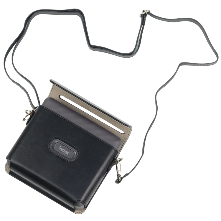 For FUJIFILM instax Link WIDE Full Body PU Leather Case Bag with Strap