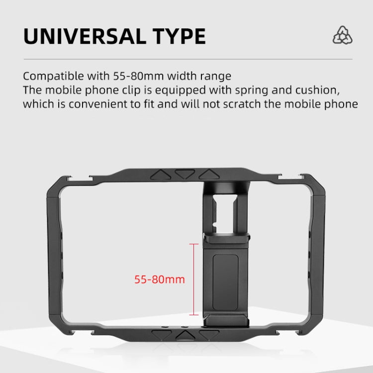 YELANGU LW-B01-1 Vlogging Live Broadcast Smartphone Video Rig Metal Cage