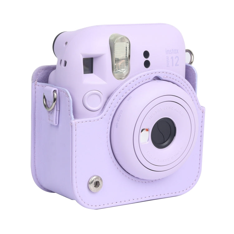For FUJIFILM instax mini 12 Full Body Leather Case Camera Bag with Strap