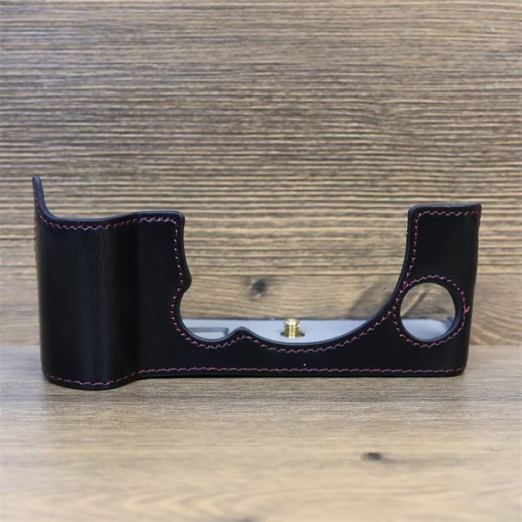 For FUJIFILM X-T5 1/4 inch Thread PU Leather Camera Half Case Base