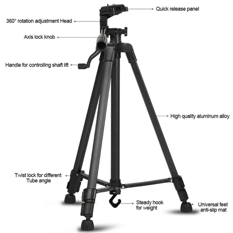 3388 1.3m Portable Phone Live Selfie Tripod DV SLR Camera Stand