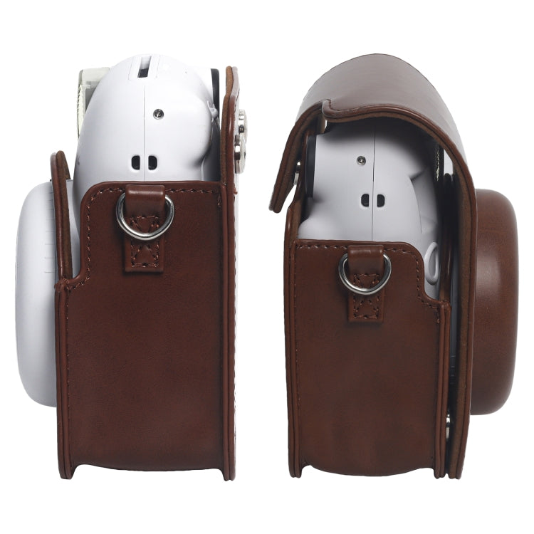 For FUJIFILM Instax mini 12 Leather Case Full Body Camera Bag with Shoulder Strap