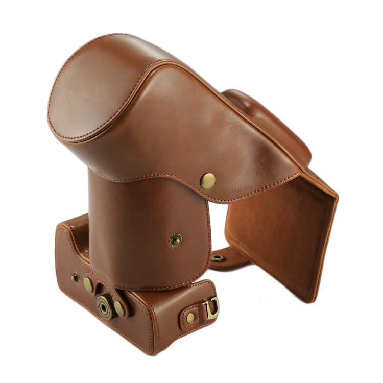 Full Body Camera PU Leather Case Bag for Canon EOS 760D / 750D (18-135mm Lens)